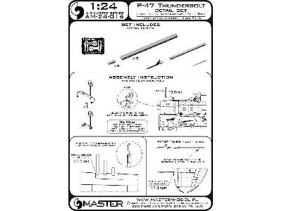 P-47 Thunderbolt - Zestaw Detali - Uzbrojenie, Rurka Pitota, Cel - zdjęcie 1