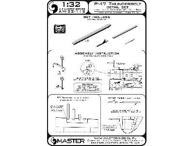 P-47 Thunderbolt - Zestaw Detali - Uzbrojenie, Rurka Pitota, Cel - zdjęcie 1