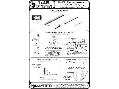 P-47 Thunderbolt - Zestaw Detali - Uzbrojenie, Rurka Pitota, Cel - zdjęcie 1