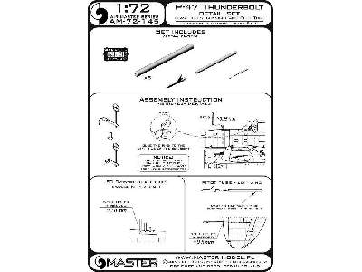 P-47 Thunderbolt - Zestaw Detali - Uzbrojenie, Rurka Pitota, Cel - zdjęcie 1