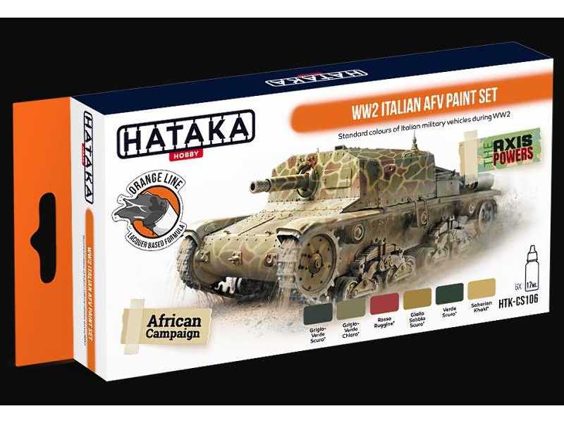 Htk-cs106 WW2 Italian Afv Paint Set - zdjęcie 1 Htk-cs106 WW2 Italian Afv Paint Set - zdjęcie 1