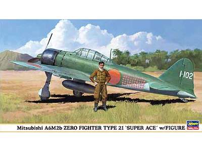 Mitsubishi A6m2b Zero Fighter Type 21 Super-ace With Figure - zdjęcie 1