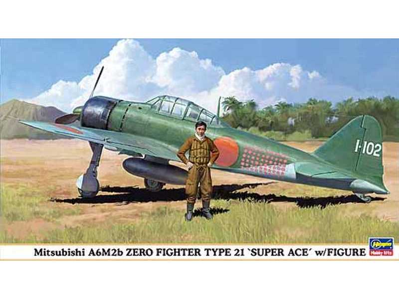 Mitsubishi A6m2b Zero Fighter Type 21 Super-ace With Figure - zdjęcie 1