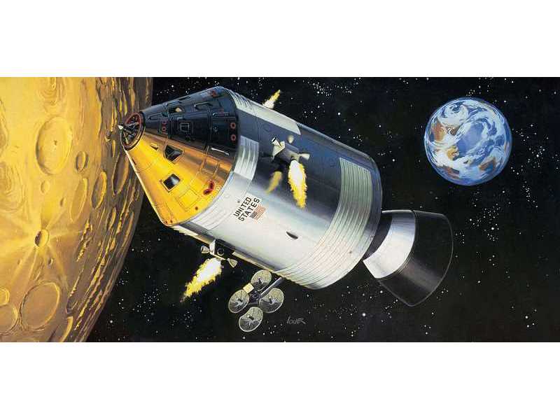 Apollo 11 moduł dowodzenia/serwisowy - zestaw z farbami i klejem - zdjęcie 1 Apollo 11 moduł dowodzenia/serwisowy - zestaw z farbami i klejem - zdjęcie 1