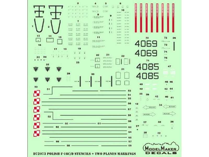 Polish F-16c/D Stencils - zdjęcie 1 Polish F-16c/D Stencils - zdjęcie 1