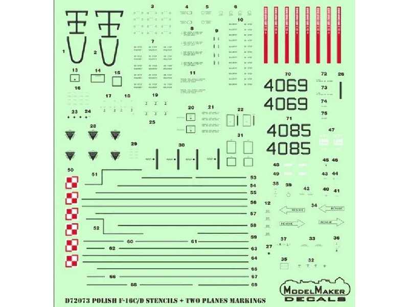 Polish F-16c/D Stencils - zdjęcie 1