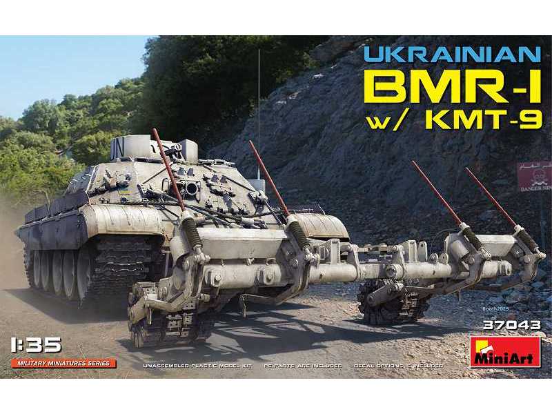 Ukraiński BMR-1 z trałem KMT-9 - zdjęcie 1 Ukraiński BMR-1 z trałem KMT-9 - zdjęcie 1