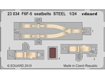 F6F-5 seatbelts STEEL 1/24 - zdjęcie 1