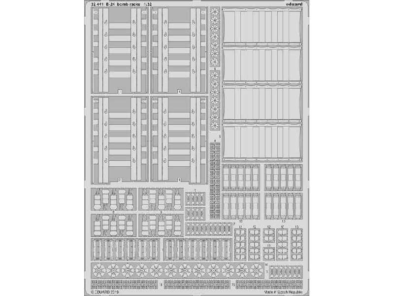 B-24 bomb racks 1/32 - Hobby Boss - zdjęcie 1 B-24 bomb racks 1/32 - Hobby Boss - zdjęcie 1