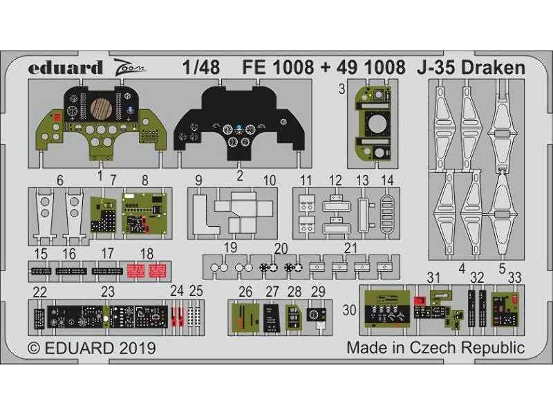 J-35 Draken interior 1/48 - zdjęcie 1