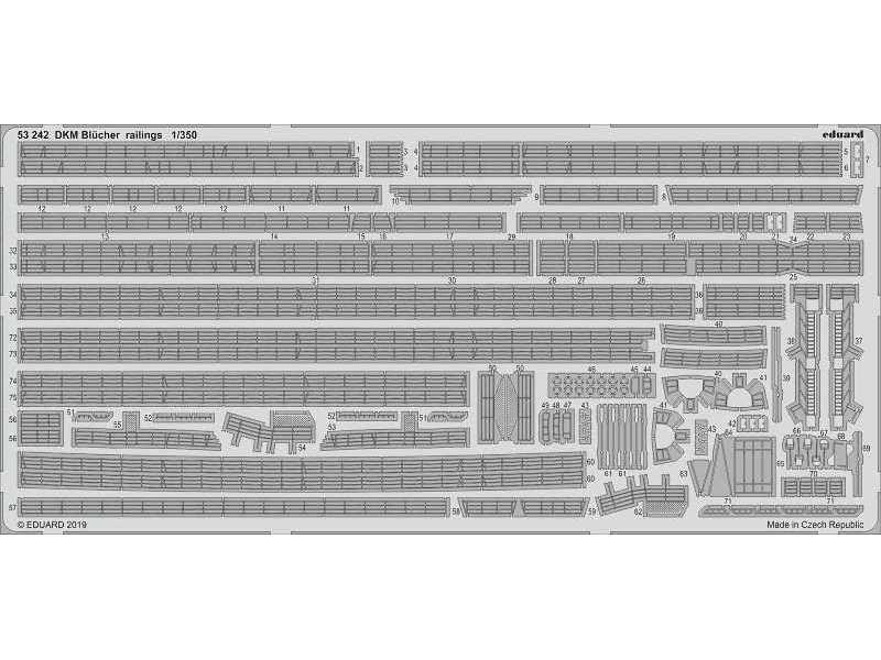 DKM Blücher railings 1/350 - Trumpeter - zdjęcie 1
