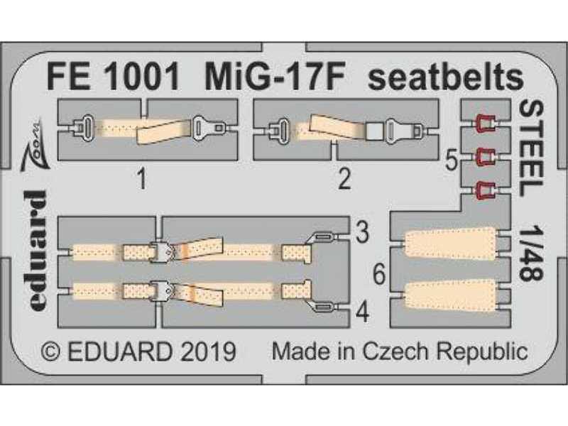 MiG-17F seatbelts STEEL 1/48 - zdjęcie 1