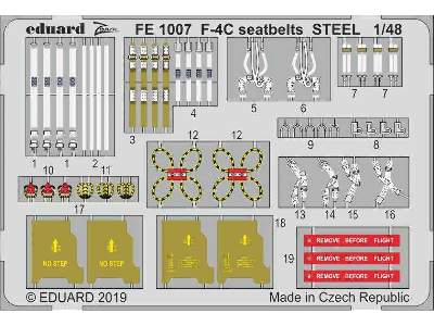 F-4C seatbelts STEEL 1/48 - zdjęcie 1