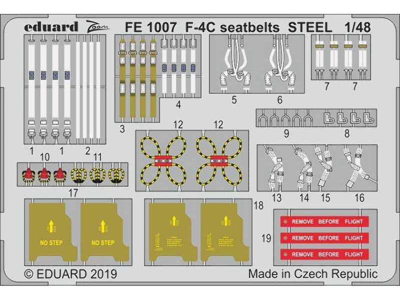 F-4C seatbelts STEEL 1/48 - zdjęcie 1 F-4C seatbelts STEEL 1/48 - zdjęcie 1