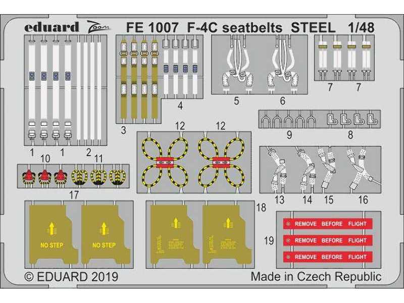 F-4C seatbelts STEEL 1/48 - zdjęcie 1