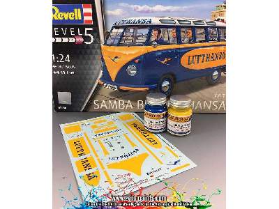 1387 Lufthasa Samba Bus - Blue And Yellow Set - zdjęcie 2