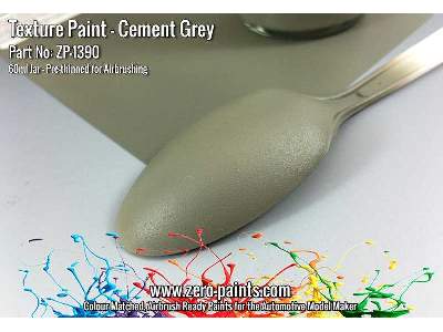 1390 Cement Grey Textured Paint (Engines, Interiors Etc) - zdjęcie 2