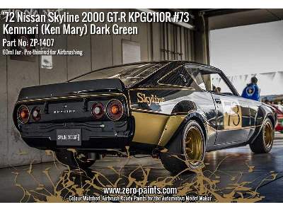 1407 Dark Green - #73 Nissan Skyline 2000 Gt-r Kpgc110 - zdjęcie 1