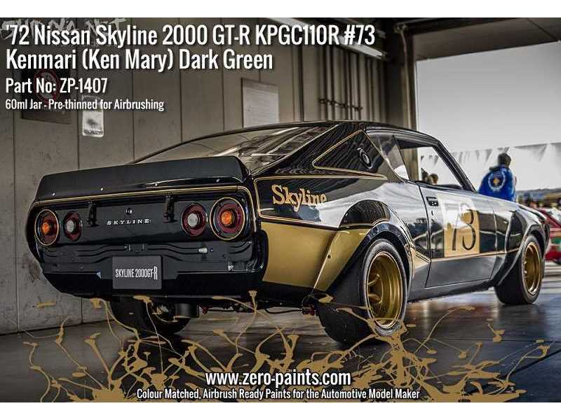 1407 Dark Green - #73 Nissan Skyline 2000 Gt-r Kpgc110 - zdjęcie 1 1407 Dark Green - #73 Nissan Skyline 2000 Gt-r Kpgc110 - zdjęcie 1
