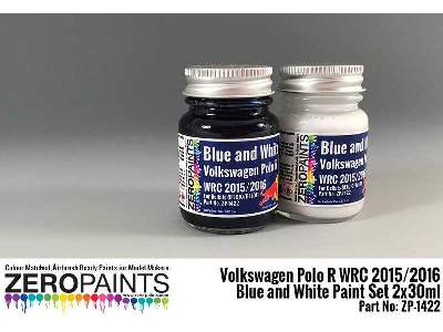1422 Volkswagen Polo R Wrc 2015 - Blue And White Set - zdjęcie 1
