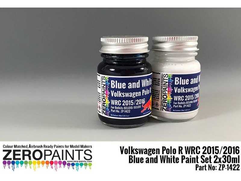 1422 Volkswagen Polo R Wrc 2015 - Blue And White Set - zdjęcie 1 1422 Volkswagen Polo R Wrc 2015 - Blue And White Set - zdjęcie 1