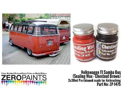 1475 Volkswagen T1 Samba Bus (Sealing Wax - Chestnut Brown) Set - zdjęcie 1