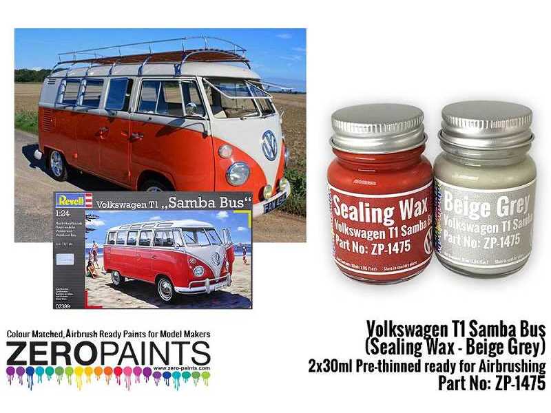 1475 Volkswagen T1 Samba Bus (Sealing Wax - Beige Grey) Set - zdjęcie 1 1475 Volkswagen T1 Samba Bus (Sealing Wax - Beige Grey) Set - zdjęcie 1