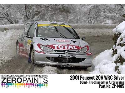 1485 Peugeot 206 Wrc 2001 'platinum Silver' - zdjęcie 1
