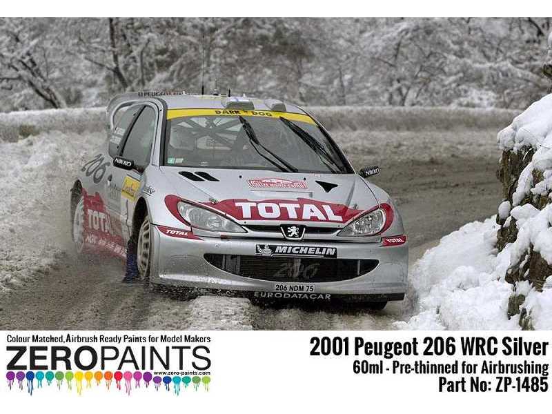 1485 Peugeot 206 Wrc 2001 'platinum Silver' - zdjęcie 1 1485 Peugeot 206 Wrc 2001 'platinum Silver' - zdjęcie 1