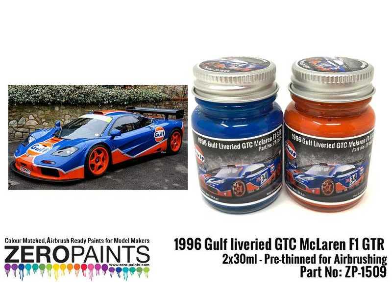 1509 1996 Gulf Liveried Gtc Mclaren F1 Gtr Set - zdjęcie 1 1509 1996 Gulf Liveried Gtc Mclaren F1 Gtr Set - zdjęcie 1
