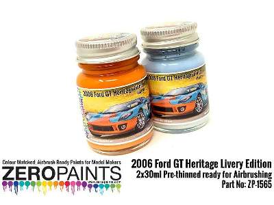 1565 2006 Ford Gt Heritage Livery Edition Blue And Orange Set - zdjęcie 1