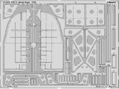 F6F-5 wheel bays 1/24 - Airfix - zdjęcie 1