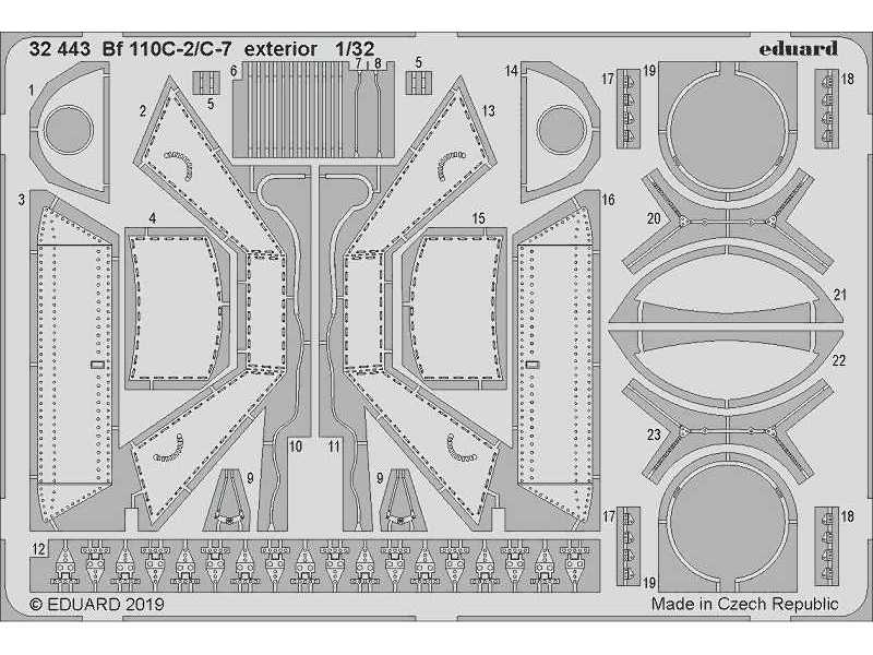 Bf 110C-2/ C-7 exterior 1/32 - zdjęcie 1 Bf 110C-2/ C-7 exterior 1/32 - zdjęcie 1