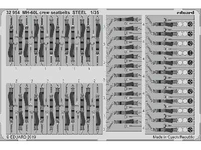 MH-60L crew seatbelts STEEL 1/35 - Kitty Hawk - zdjęcie 1