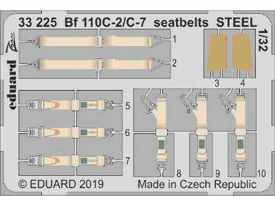 Bf 110C-2/ C-7 seatbelts STEEL 1/32 - Revell - zdjęcie 1