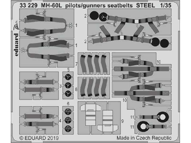 MH-60L pilots/ gunners seatbelts STEEL 1/35 - Kitty Hawk - zdjęcie 1 MH-60L pilots/ gunners seatbelts STEEL 1/35 - Kitty Hawk - zdjęcie 1