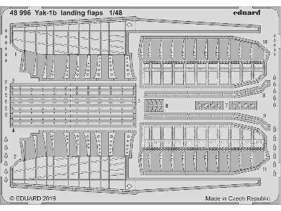 Yak-1b landing flaps 1/48 - Zvezda - zdjęcie 1
