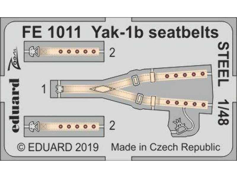 Yak-1b seatbelts STEEL 1/48 - Zvezda - zdjęcie 1
