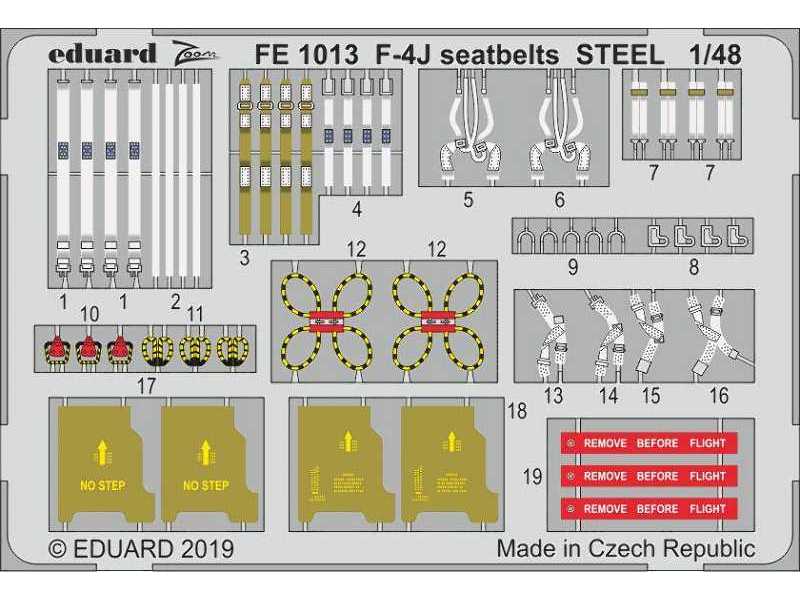 F-4J seatbelts STEEL 1/48 - zdjęcie 1