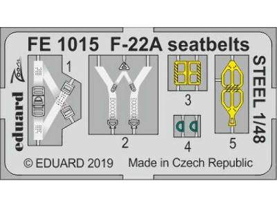F-22A seatbelts STEEL 1/48 - zdjęcie 1