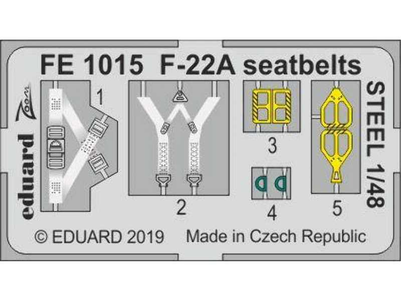 F-22A seatbelts STEEL 1/48 - zdjęcie 1 F-22A seatbelts STEEL 1/48 - zdjęcie 1