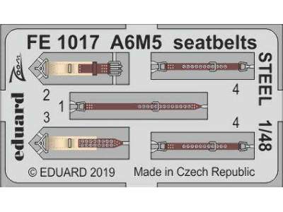 A6M5 seatbelts STEEL 1/48 - zdjęcie 1