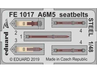 A6M5 seatbelts STEEL 1/48 - zdjęcie 1