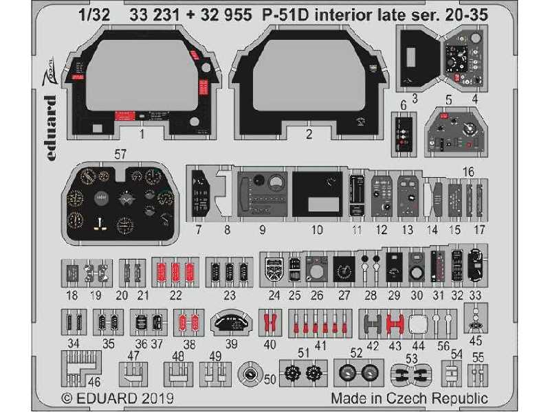 P-51D interior late ser. 20-35 1/32 - zdjęcie 1 P-51D interior late ser. 20-35 1/32 - zdjęcie 1