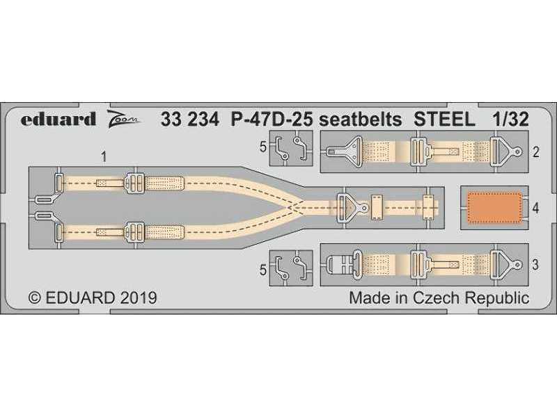 P-47D-25 seatbelts STEEL 1/32 - zdjęcie 1