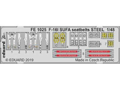 F-16I SUFA seatbelts STEEL 1/48 - zdjęcie 1