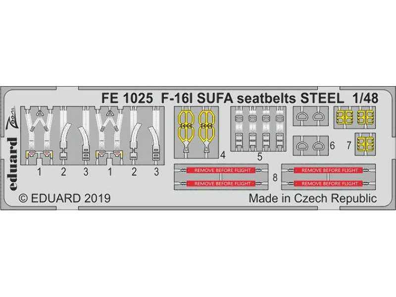 F-16I SUFA seatbelts STEEL 1/48 - zdjęcie 1