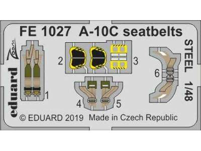 A-10C seatbelts STEEL 1/48 - zdjęcie 1