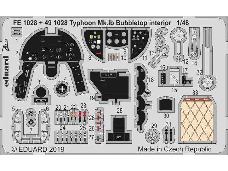 Typhoon Mk. Ib Bubbletop 1/48 - zdjęcie 1 Typhoon Mk. Ib Bubbletop 1/48 - zdjęcie 1
