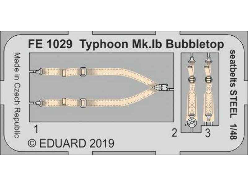 Typhoon Mk. Ib Bubbletop seatbelts STEEL 1/48 - zdjęcie 1 Typhoon Mk. Ib Bubbletop seatbelts STEEL 1/48 - zdjęcie 1